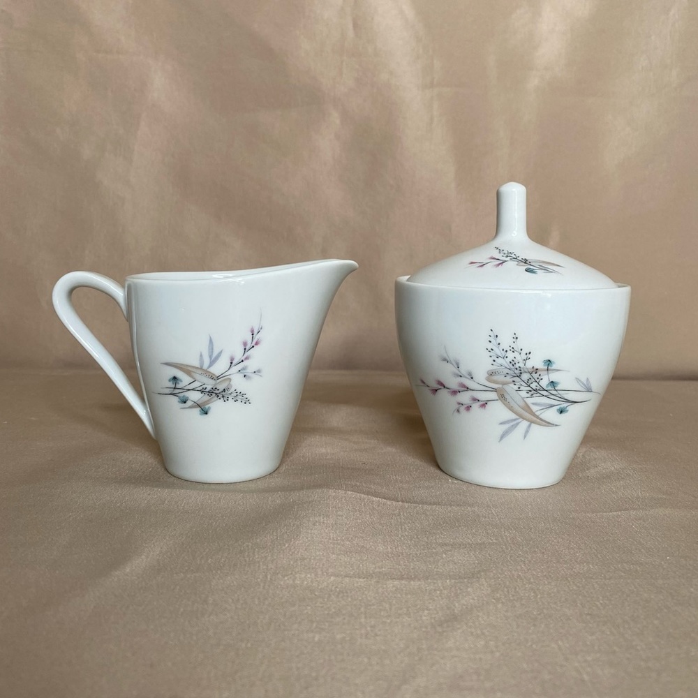 Vintage Hutschenreuther Creamer & Sugar Bowl